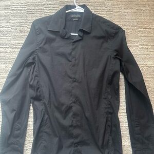 Zara Man Black Superslim Fit Shirt